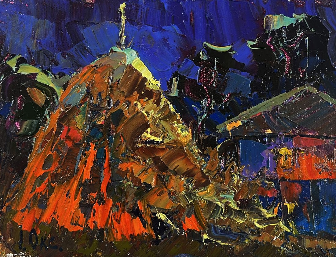 Oil painting Stars twinkle in a calm sky Oksana Ivanyuk - 3