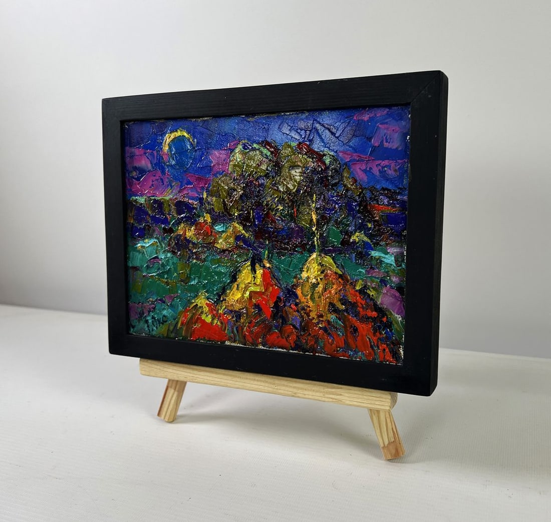 Oil painting Silence shining with a silver sky Oksana Ivanyuk - 2