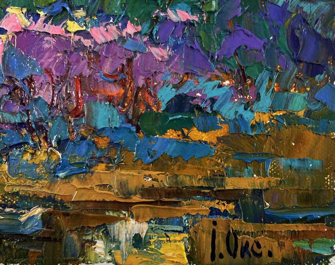 Oil painting Melody through the rural silence Oksana Ivanyuk - 5