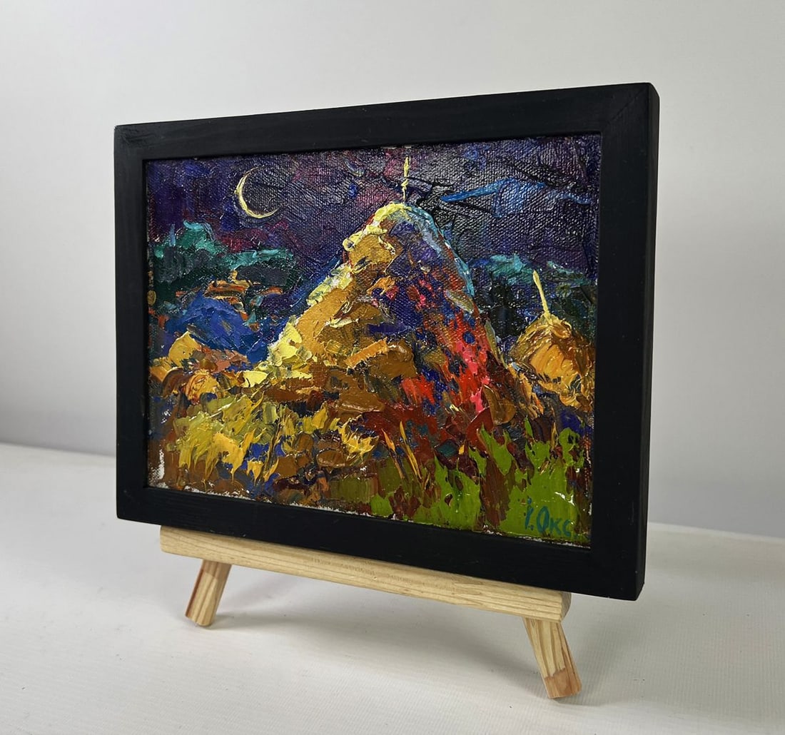 Oil painting Night tale in silver reflections Oksana Ivanyuk - 2