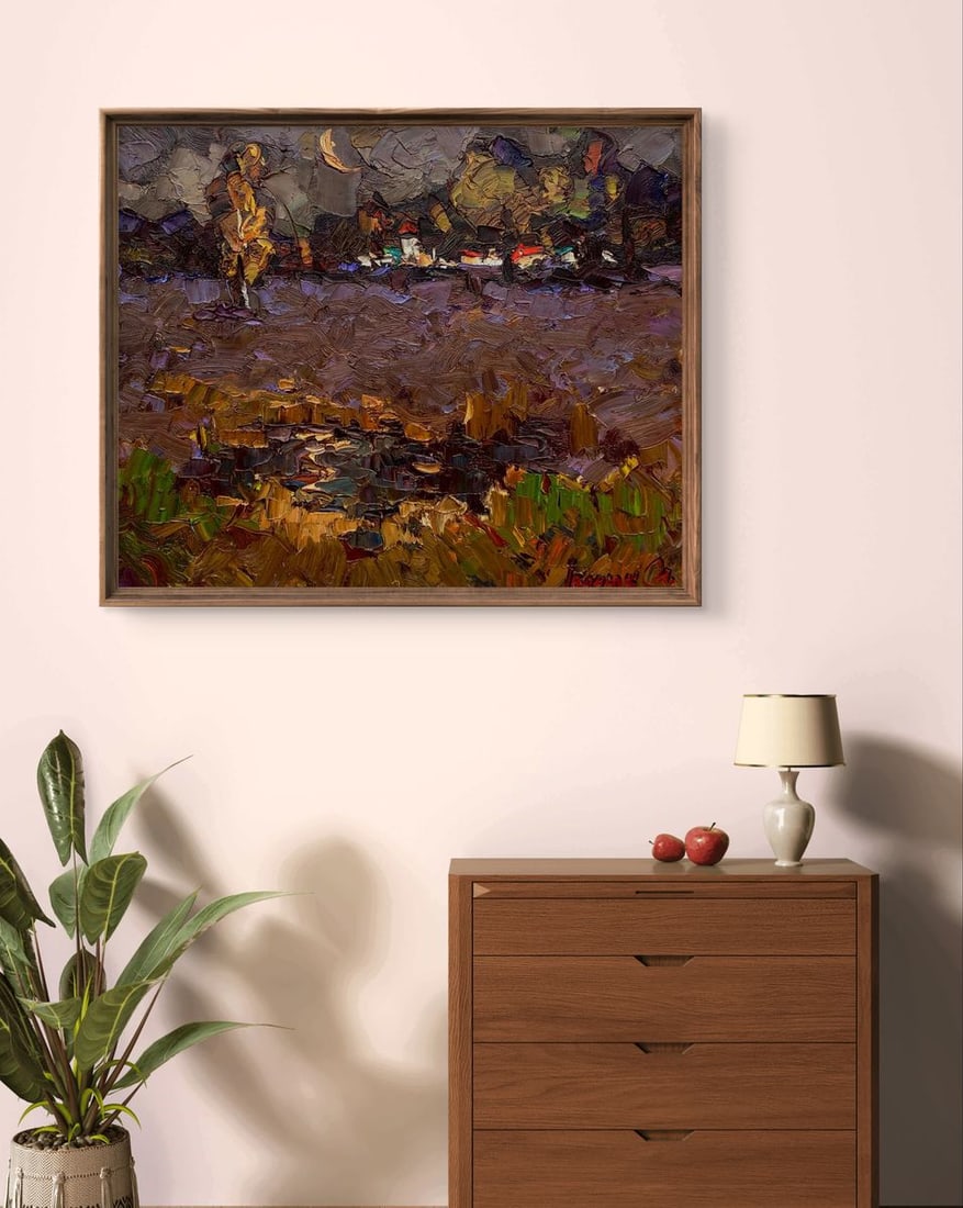 Oil painting Moonlit Night in the Field Oleksiy Ivanyuk - 2