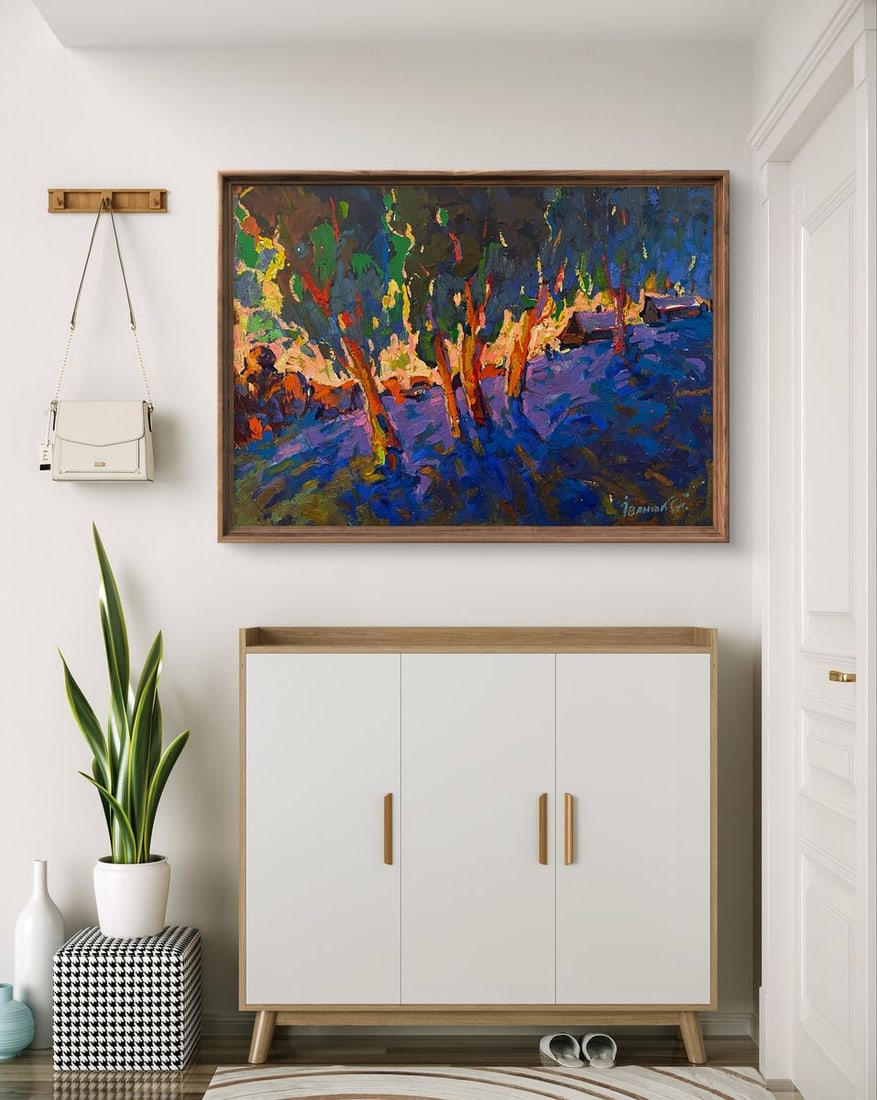 Oil painting Winter evening Oleksiy Ivanyuk - 2