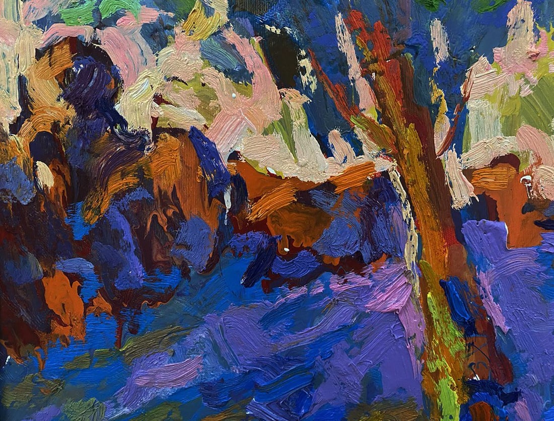 Oil painting Winter evening Oleksiy Ivanyuk - 5