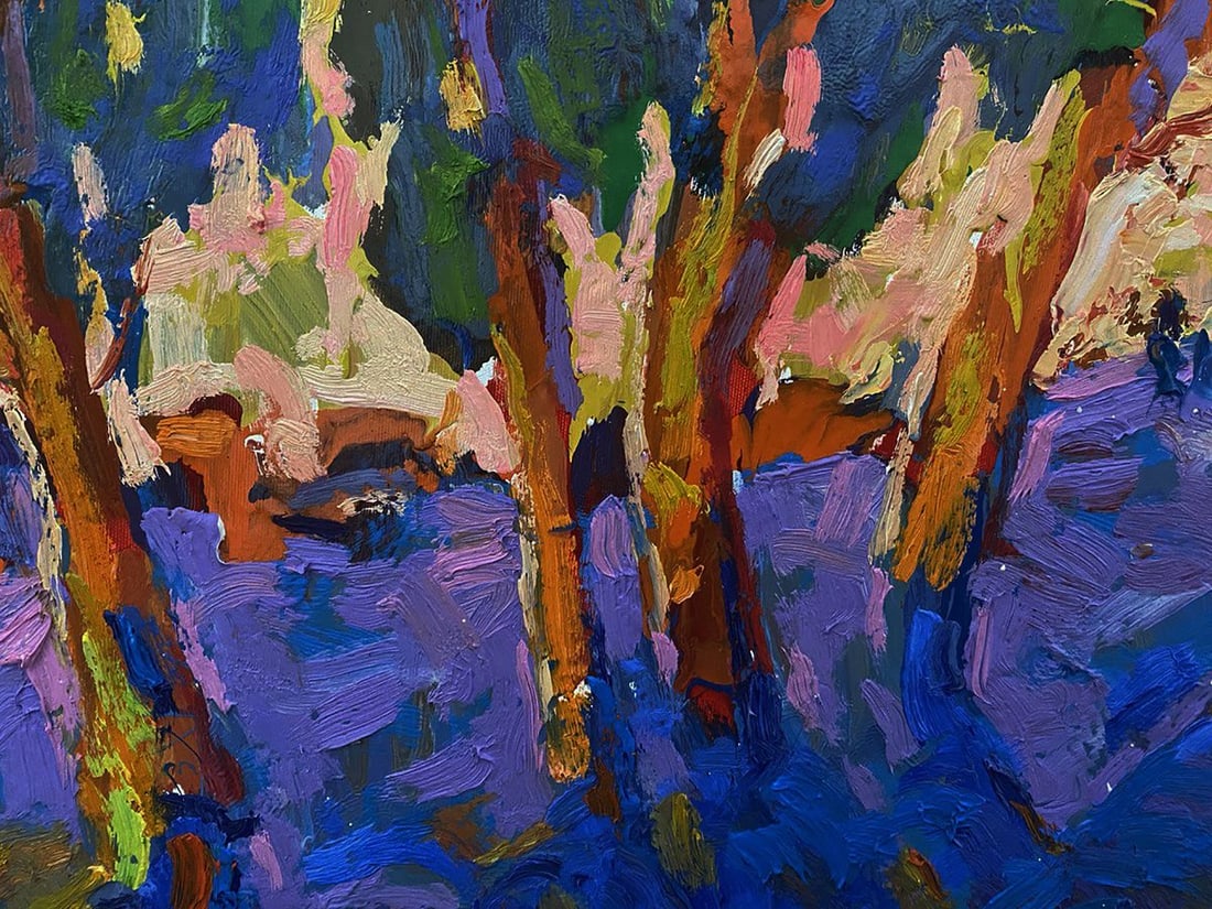 Oil painting Winter evening Oleksiy Ivanyuk - 7