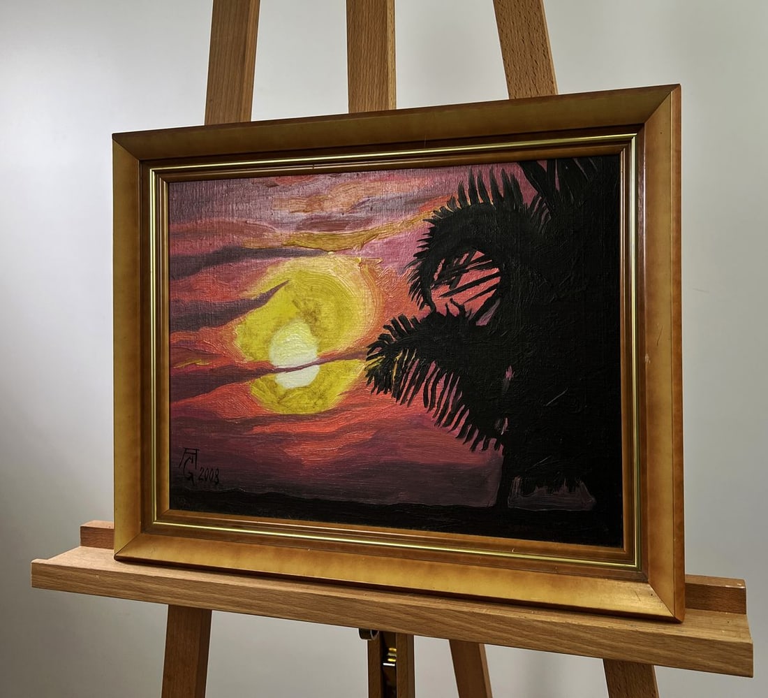 Acrylic painting The golden flame of the sky Oleksandr Gukalov - 2