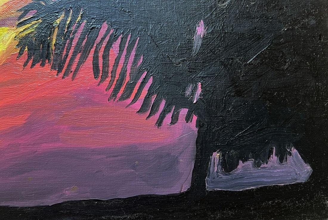 Acrylic painting The golden flame of the sky Oleksandr Gukalov - 7