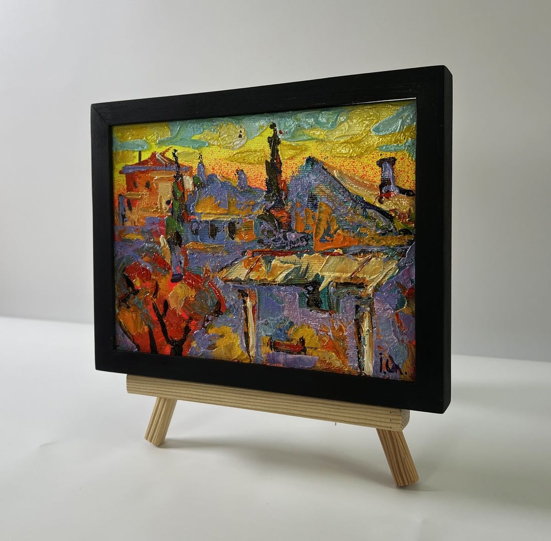 Oil painting Evening over the city Oleksiy Ivanyuk - 2