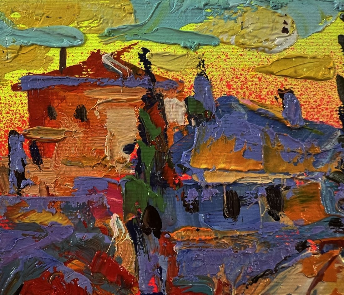 Oil painting Evening over the city Oleksiy Ivanyuk - 7