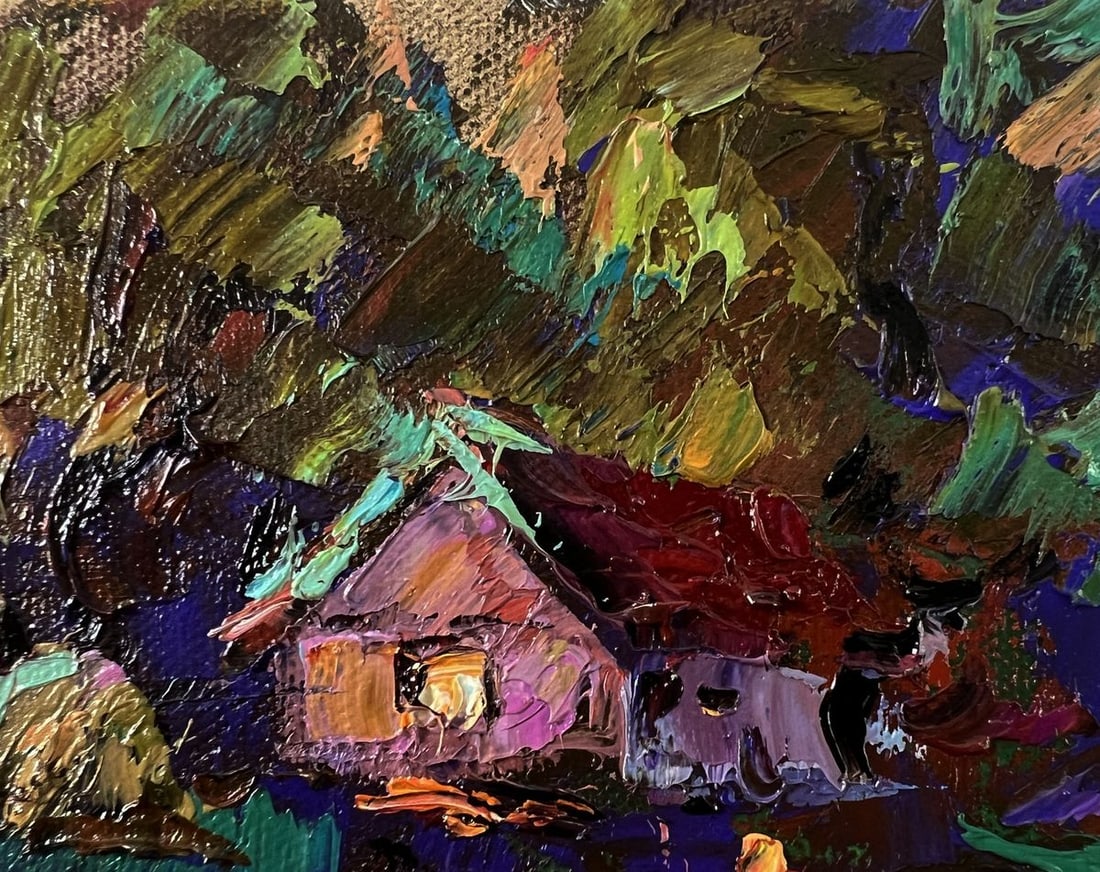Oil painting Moonlit Country Night Oksana Ivanyuk - 4