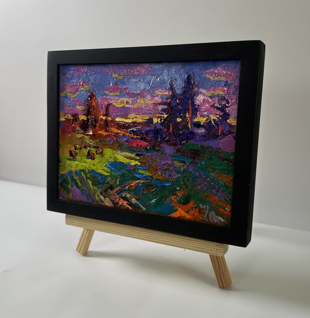 Oil painting Summer blue night Oleksiy Ivanyuk - 2