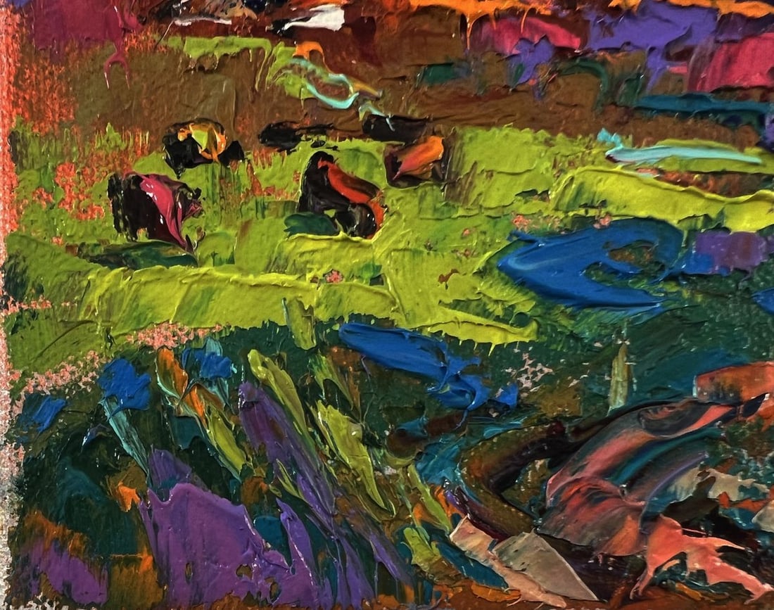 Oil painting Summer blue night Oleksiy Ivanyuk - 6