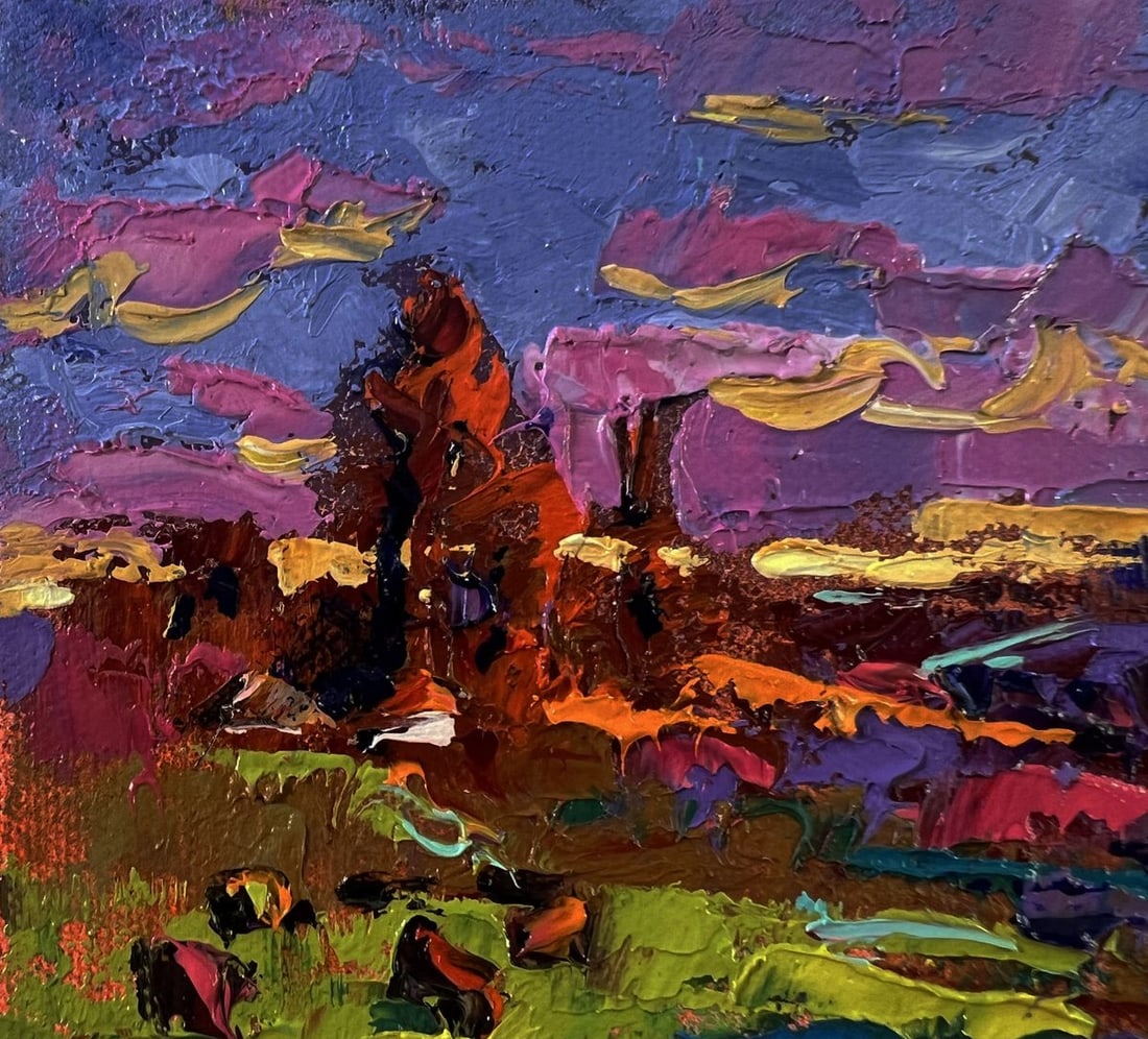 Oil painting Summer blue night Oleksiy Ivanyuk - 7