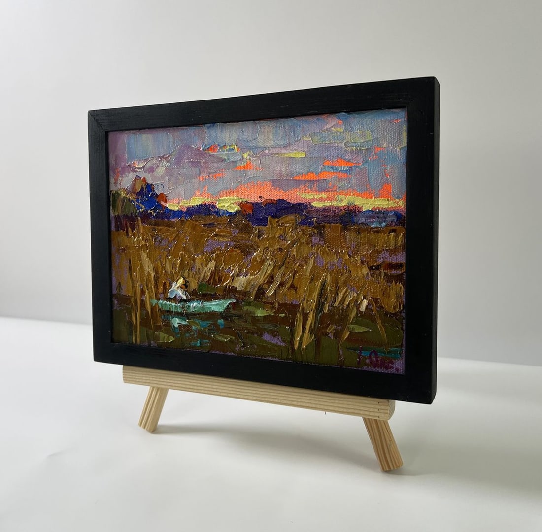 Oil painting Evening on the river Oksana Ivanyuk - 2