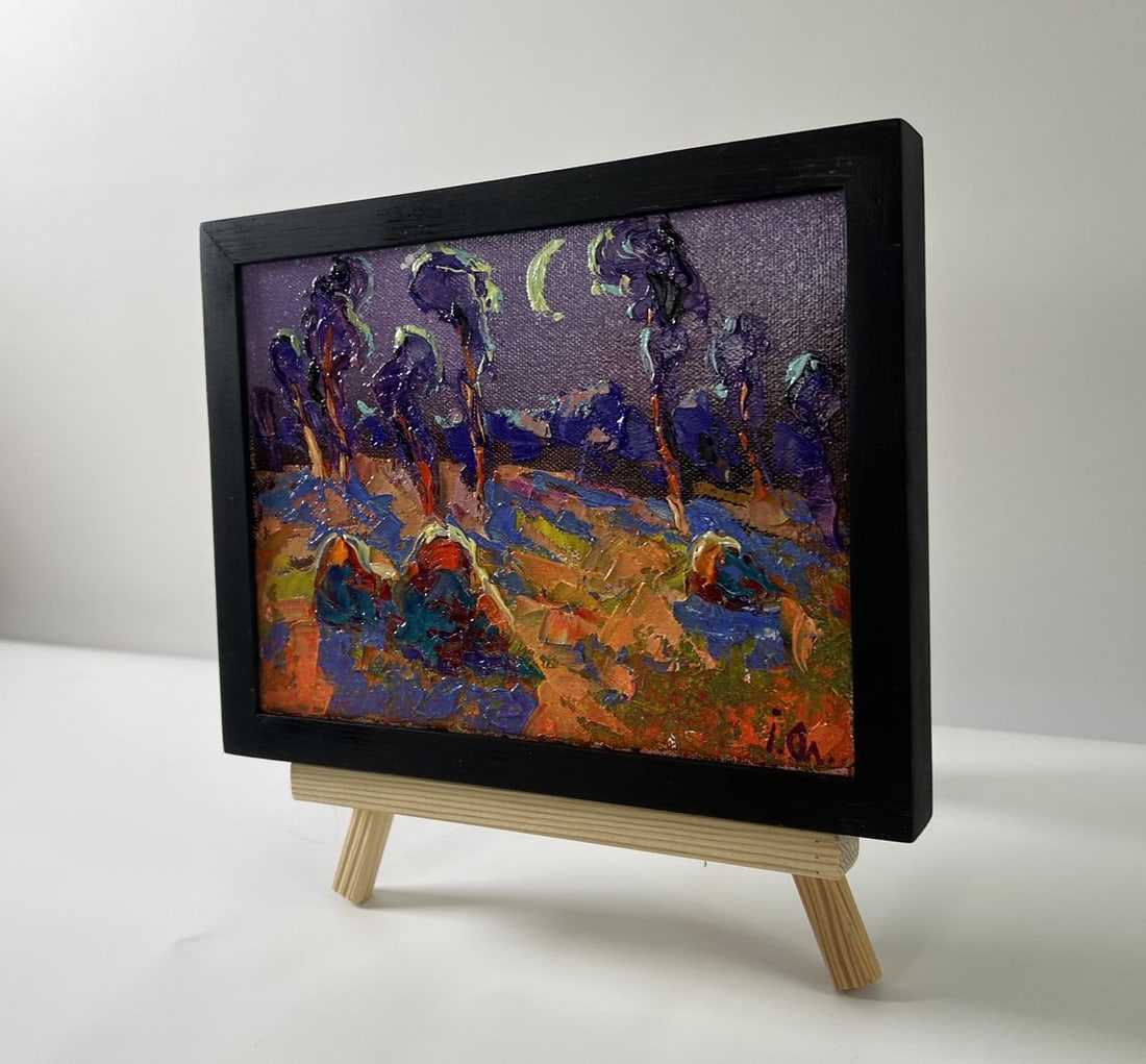 Oil painting Blue autumn night Oleksiy Ivanyuk - 2