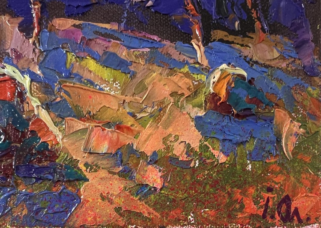 Oil painting Blue autumn night Oleksiy Ivanyuk - 5