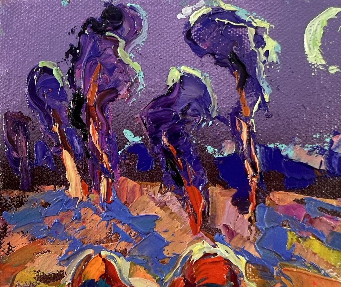 Oil painting Blue autumn night Oleksiy Ivanyuk - 7