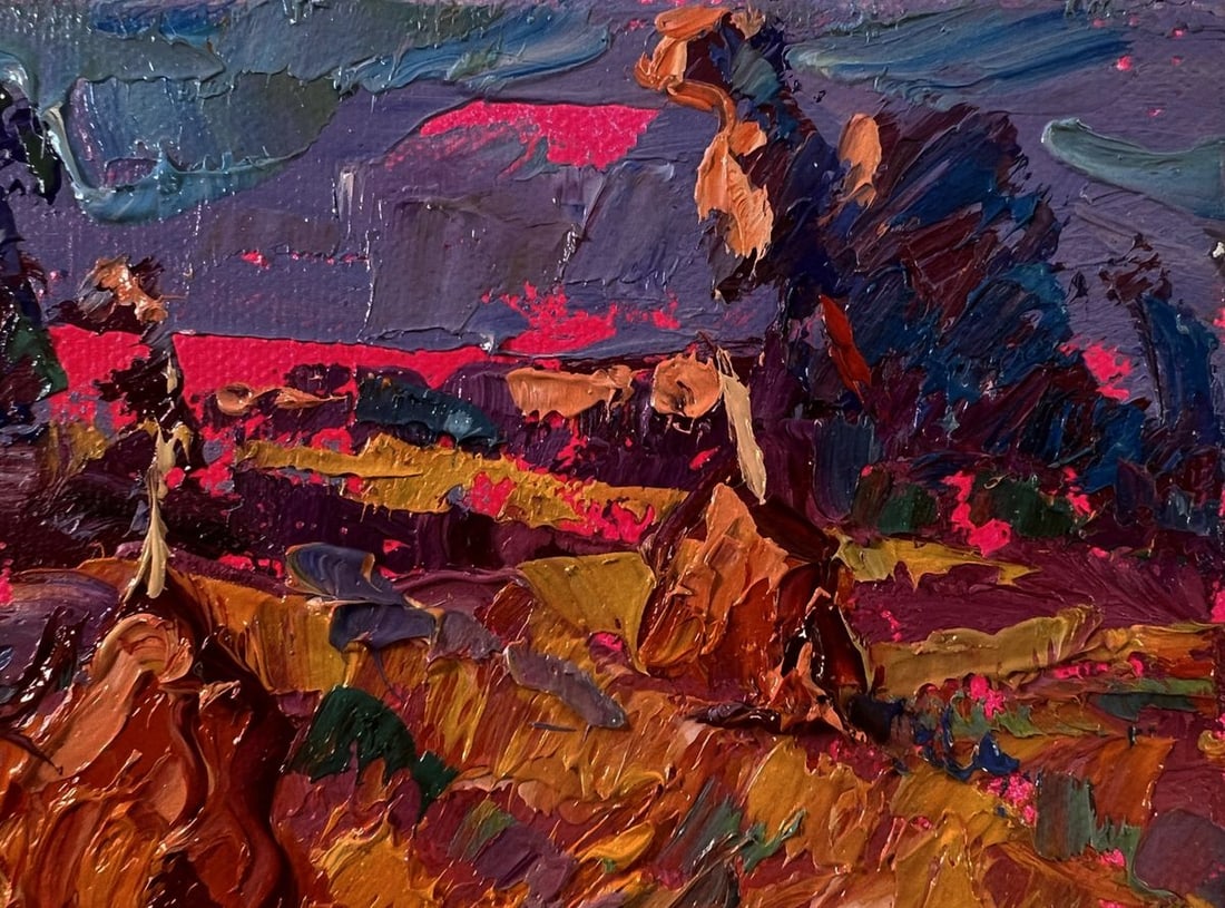 Oil painting Sunset over the field Oleksiy Ivanyuk - 4