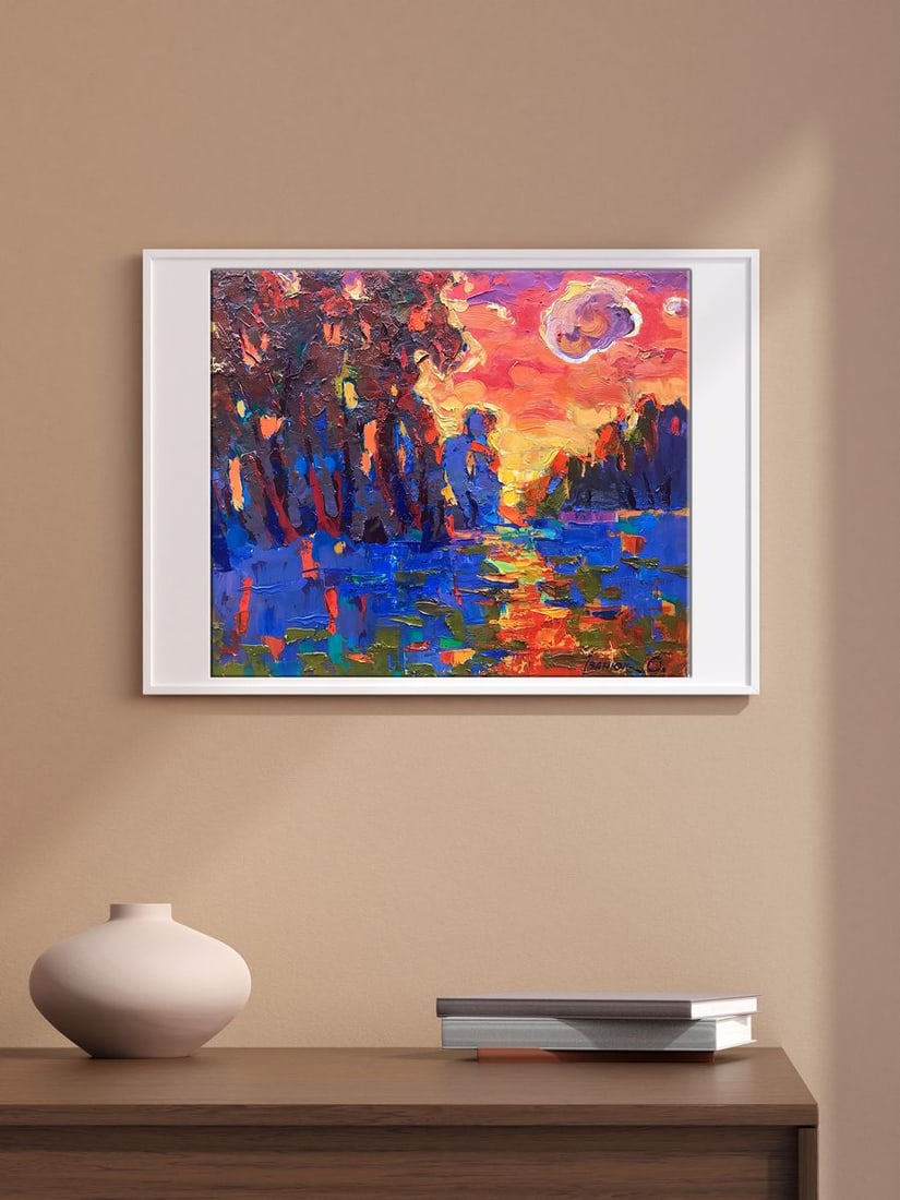 Oil painting Above the pond Kalenyuk Alex - 2