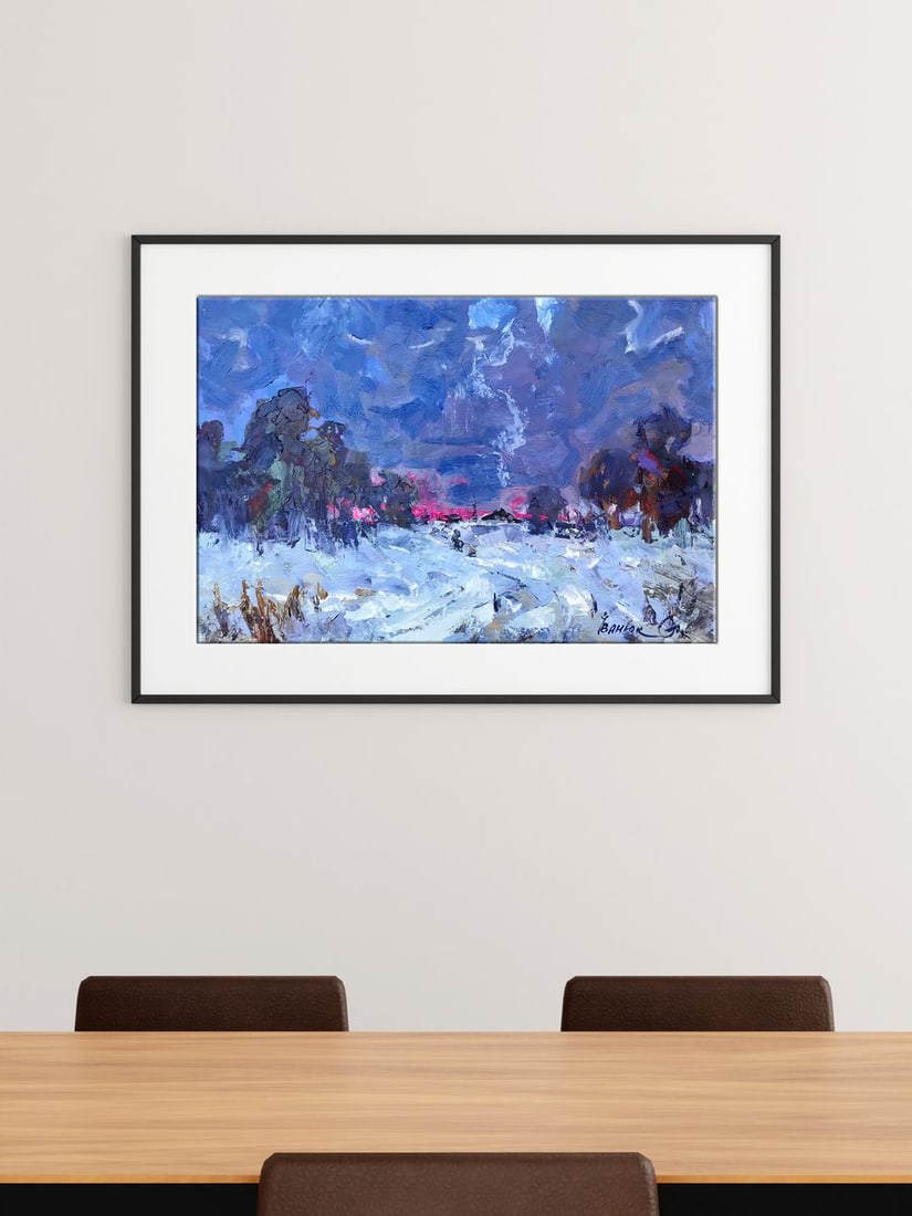 Oil painting Snowy distance Kalenyuk Alex - 2