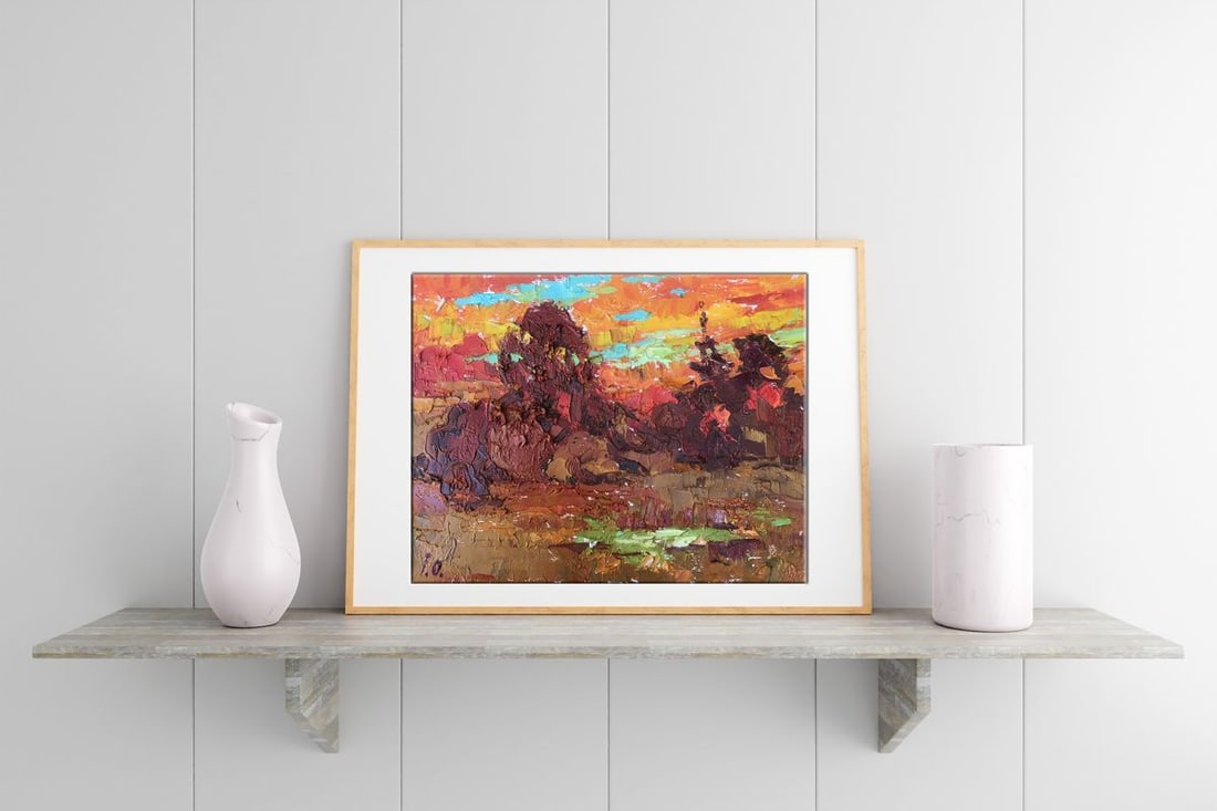 Oil painting Crimson evening Kalenyuk Alex - 2