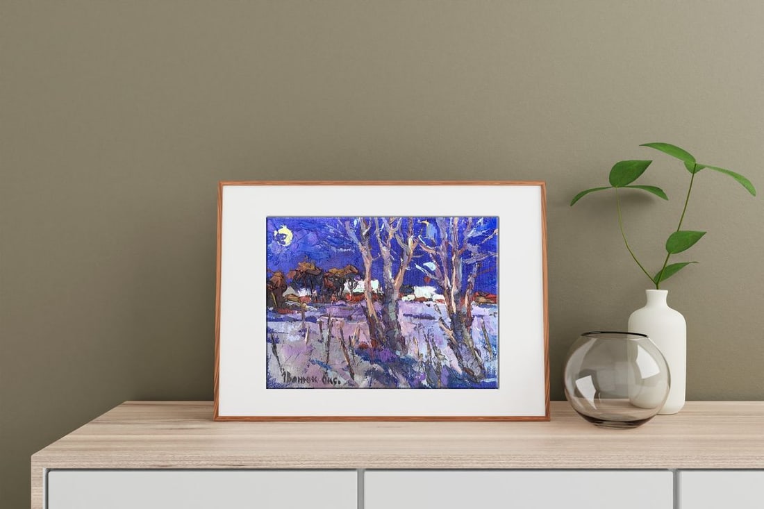 Oil painting Moonlit night Kalenyuk Oksana - 3