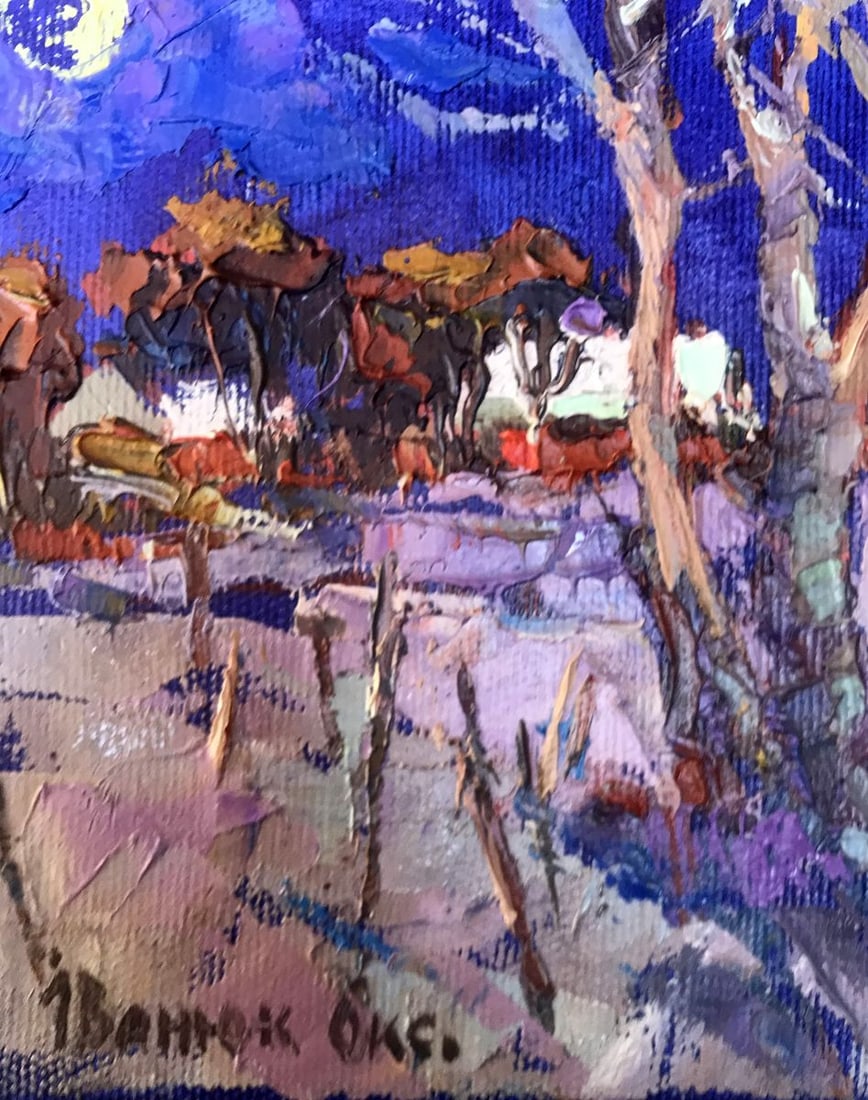 Oil painting Moonlit night Kalenyuk Oksana - 4
