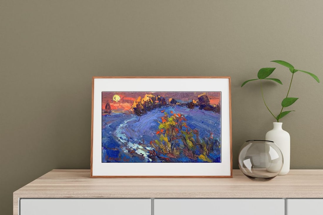 Oil painting Frosty night Kalenyuk Oksana - 2