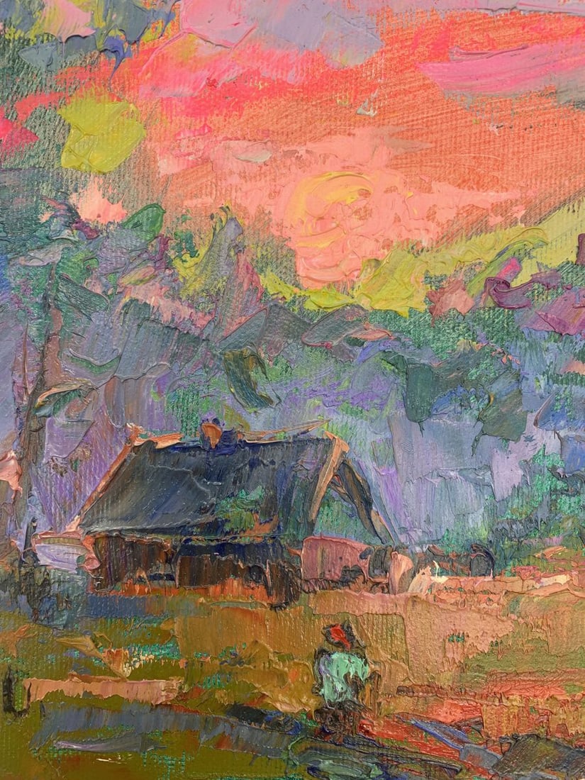 Oil painting Pink evening Kalenyuk Alex - 4