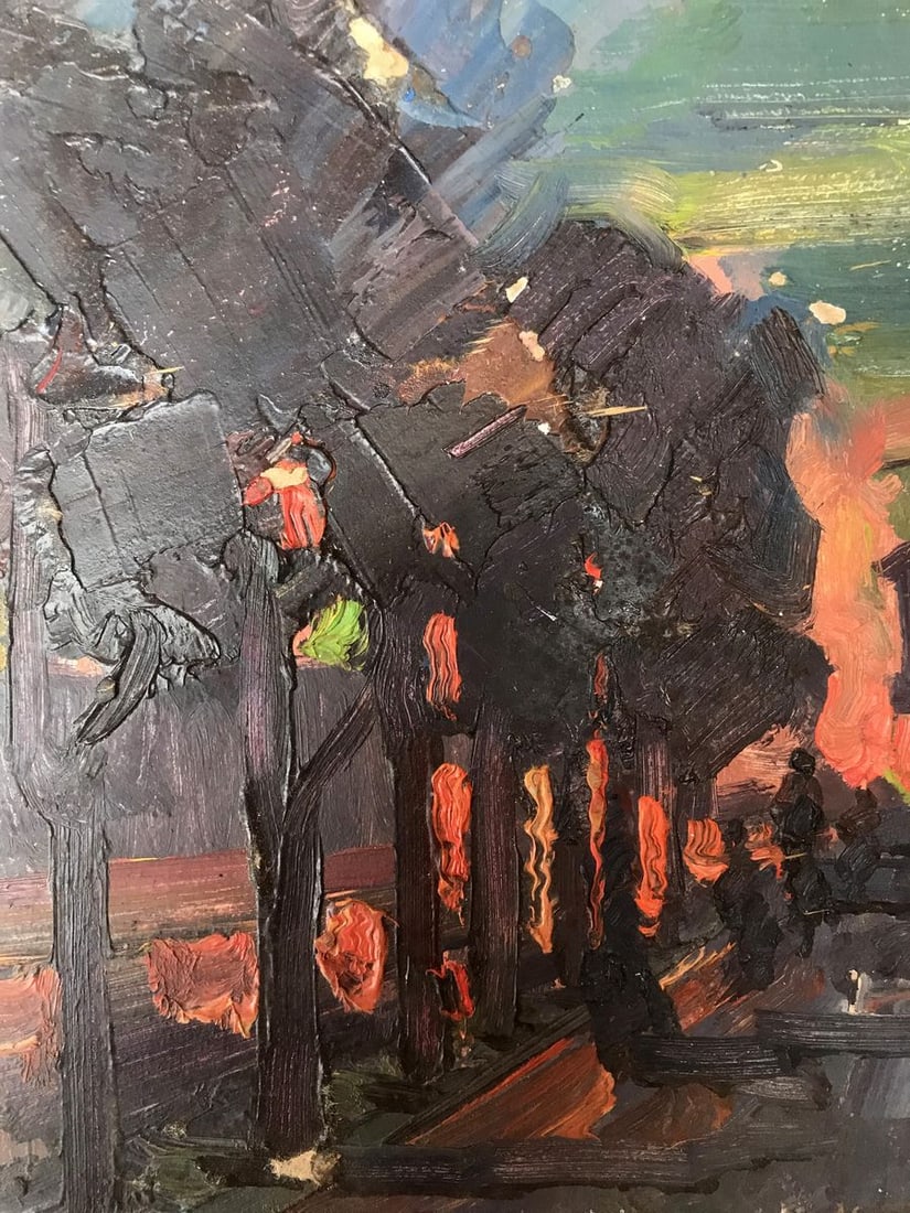 Oil painting Evening city Peter Tovpev - 5