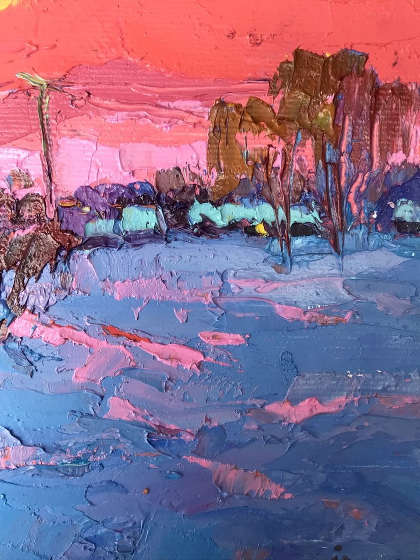 Oil painting Frosty evening Oksana Kalenyuk - 7