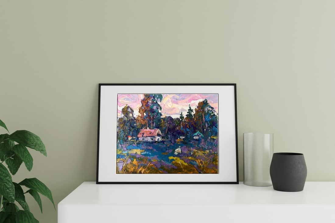 Oil painting A house from the edge Alex Kalenyuk - 2