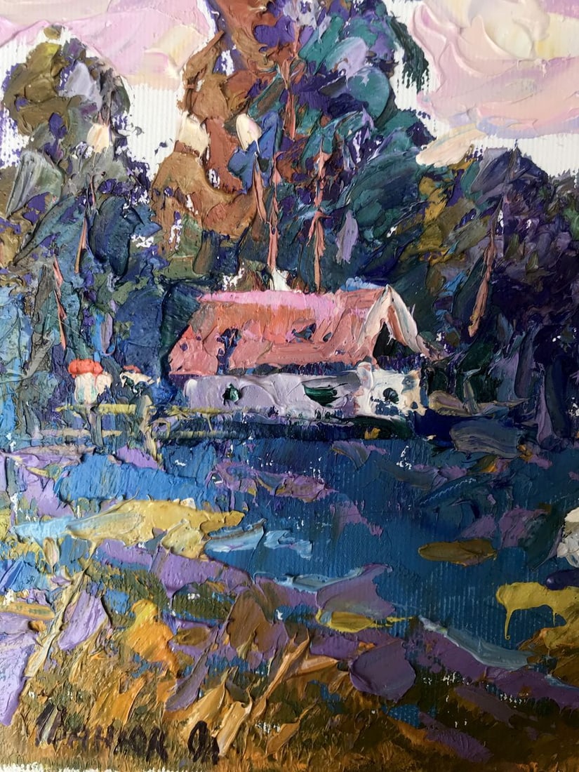 Oil painting A house from the edge Alex Kalenyuk - 5
