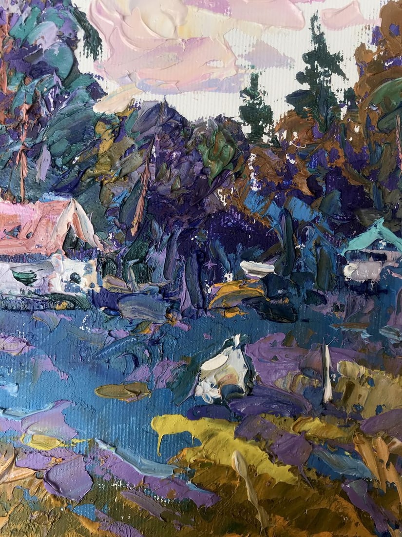 Oil painting A house from the edge Alex Kalenyuk - 7