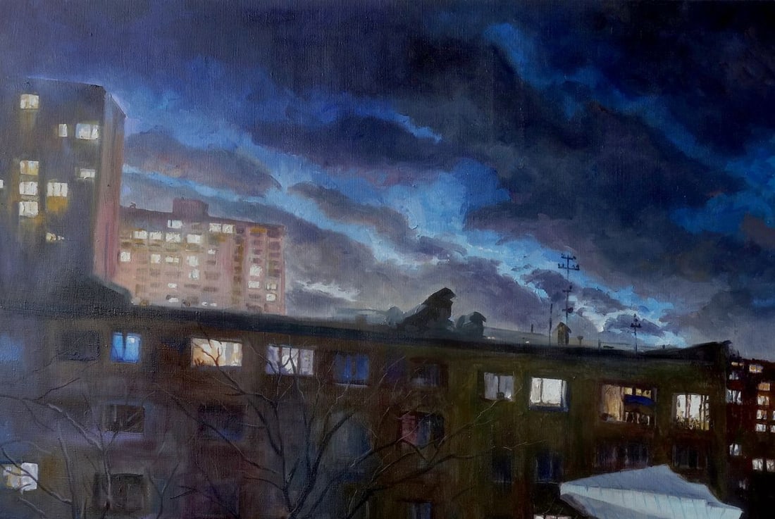 Oil painting New Year Varvarov Anatoly Viktorovich - 4