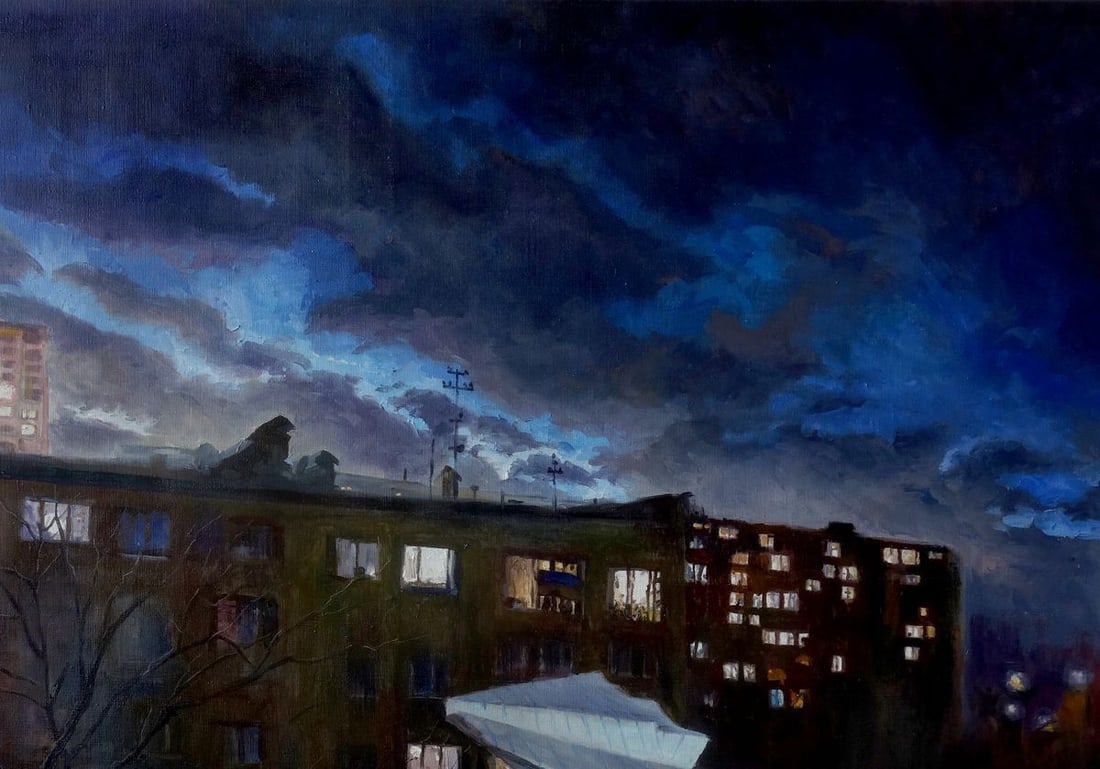 Oil painting New Year Varvarov Anatoly Viktorovich - 5