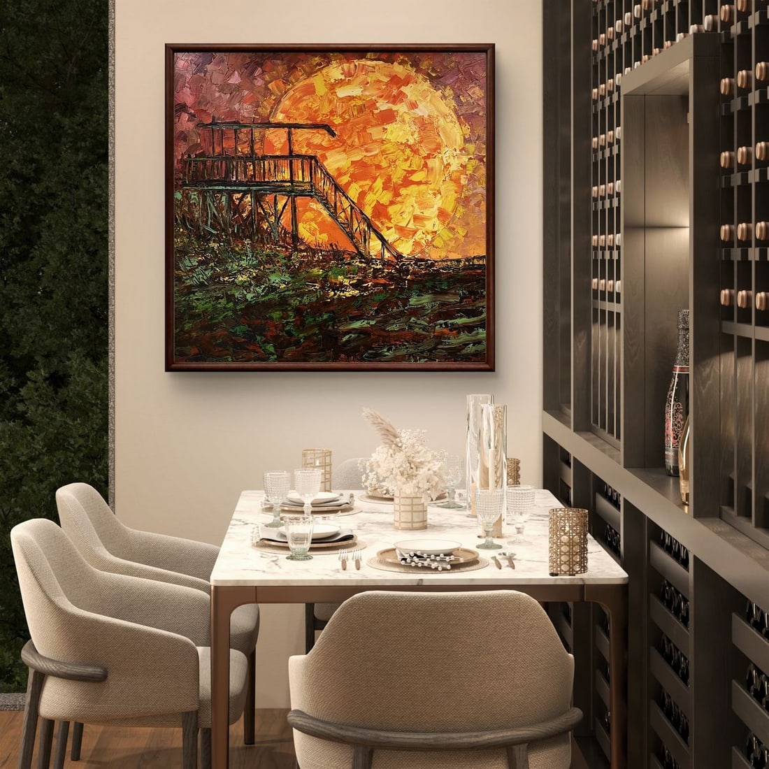 Oil painting Sunrise sunset Serhiy Kovalev - 2