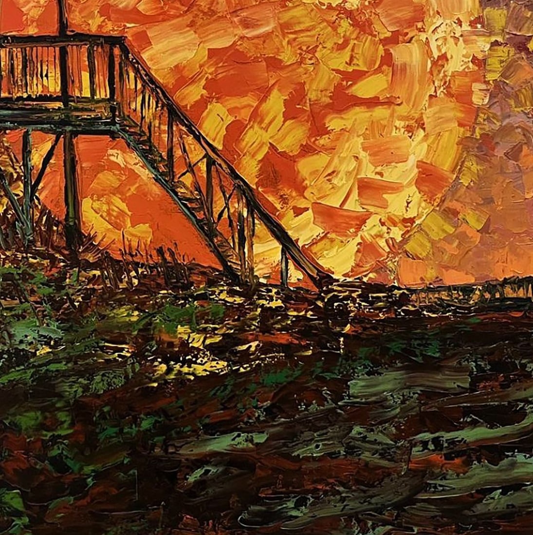 Oil painting Sunrise sunset Serhiy Kovalev - 7