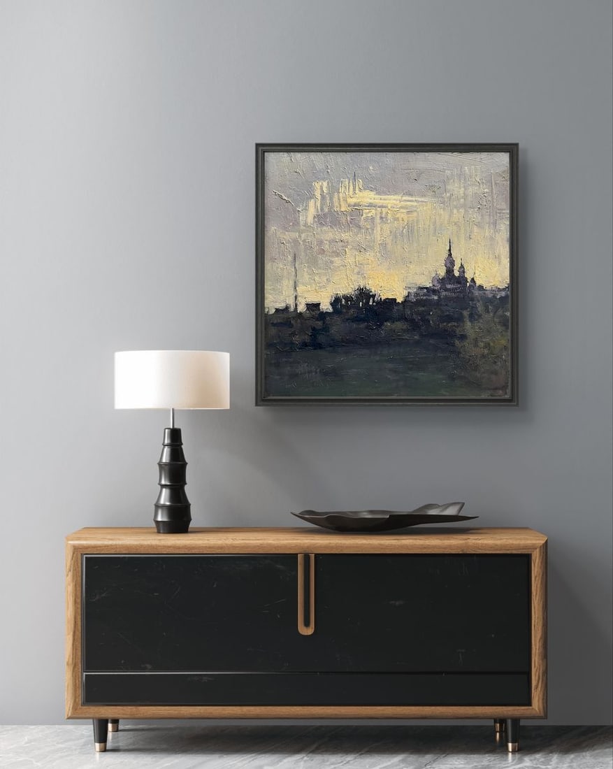 Oil painting Landscape with a church Volodymyr Pashchenko - 2