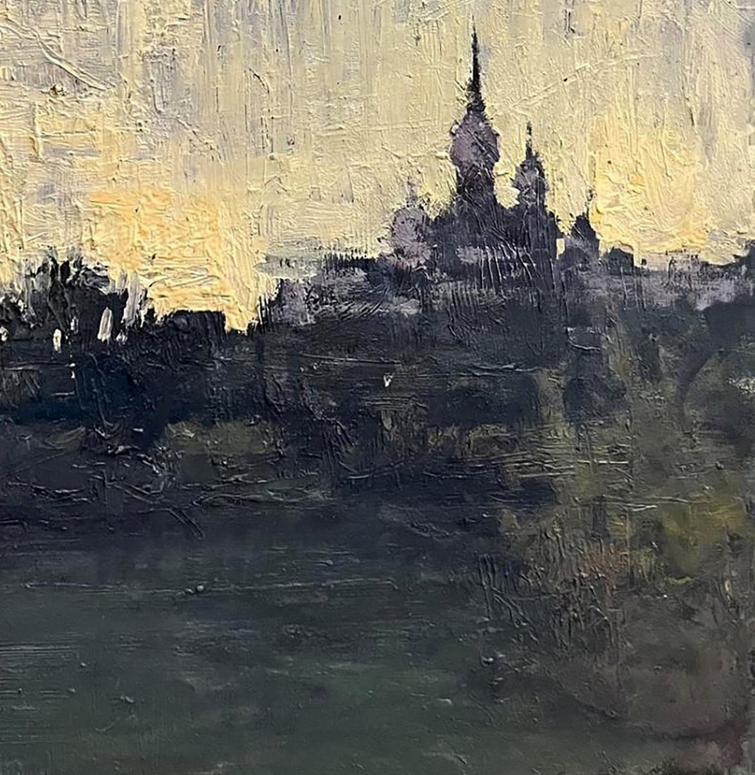 Oil painting Landscape with a church Volodymyr Pashchenko - 7