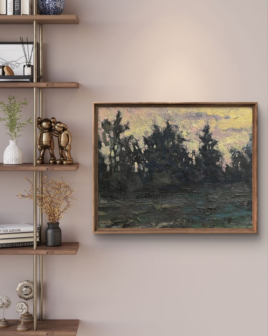 Oil painting Green forest Volodymyr Pashchenko - 2