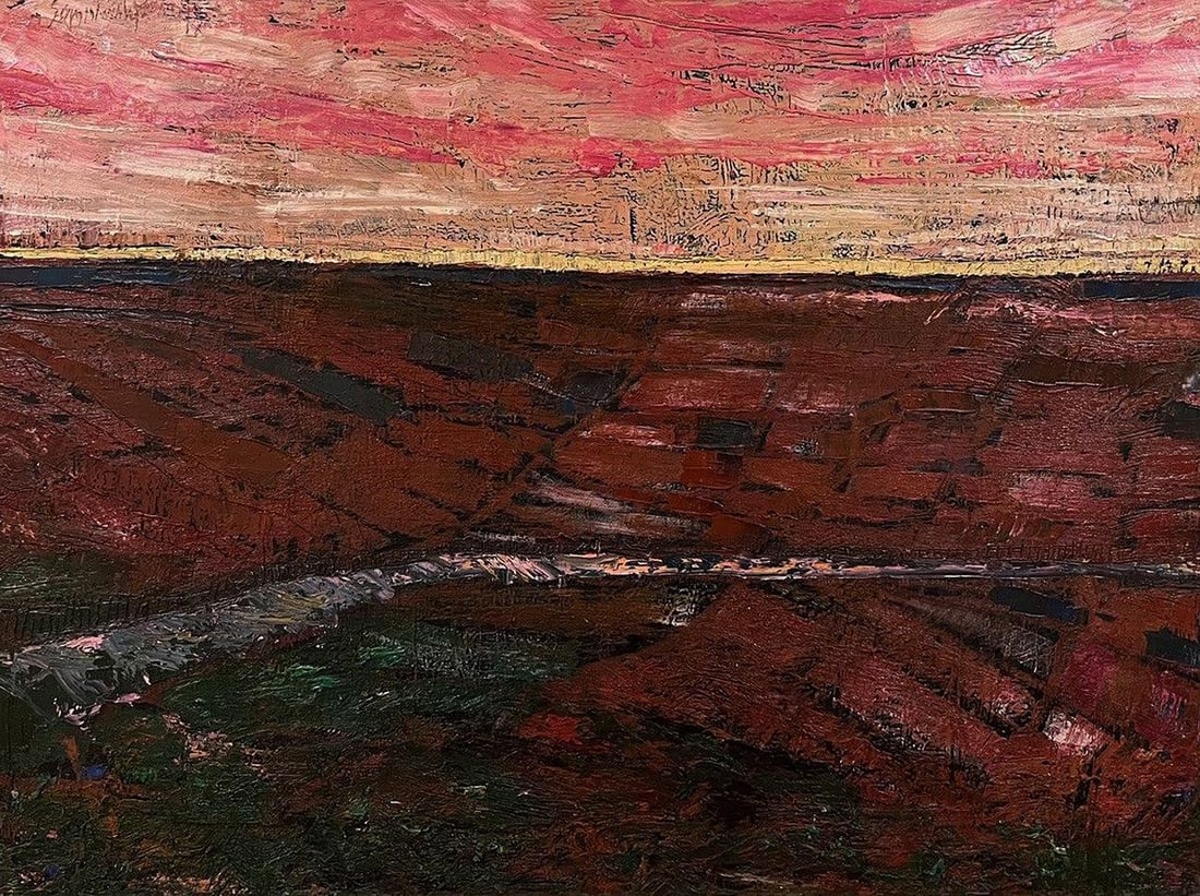 Oil painting Crimson sunset Serhiy Kovalev: Title: Oil painting Crimson sunset Serhiy Kovalev Description: No.Galler 151 *** ABOUT THIS PAINTING *** * TITLE: "Crimson sunset" * ARTISTS: Serhiy Kovalev * SIZE: 60x80 cm/'23.62x31.49 inches' * MED