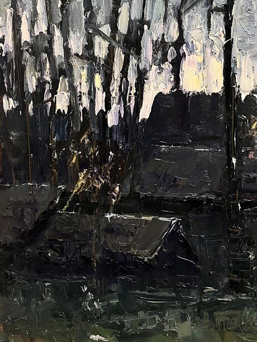 Oil painting Cold evening with hot tea Volodymyr Pashchenko - 6