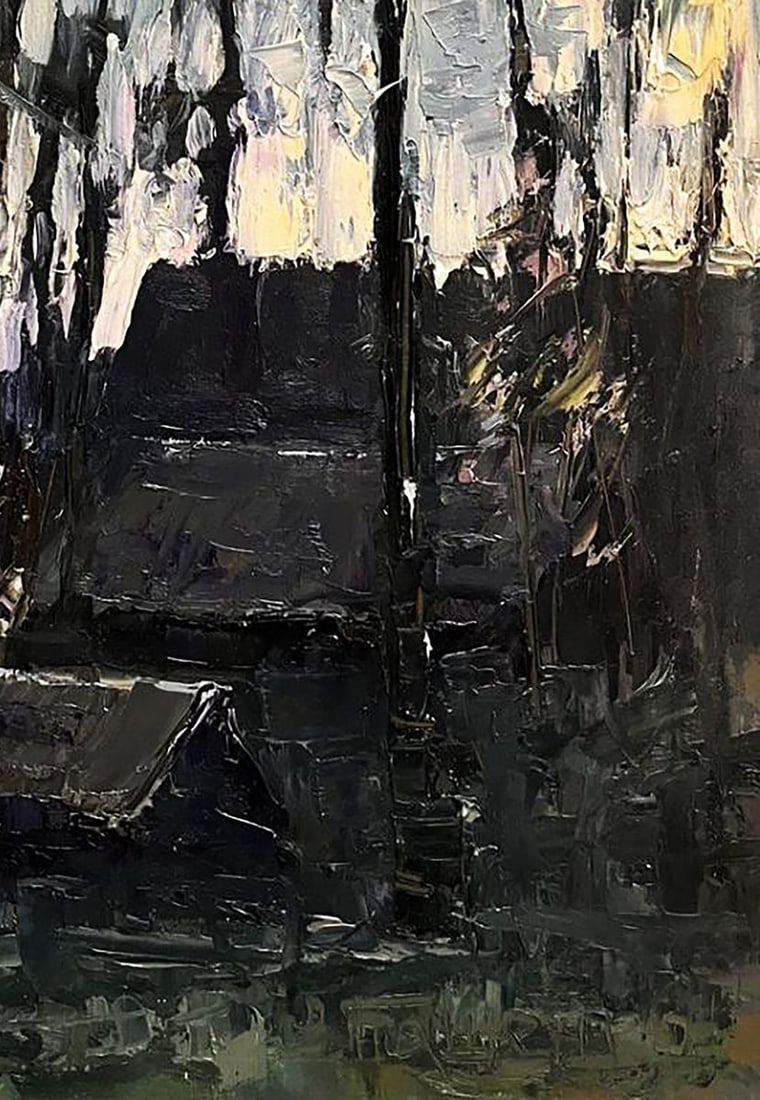 Oil painting Cold evening with hot tea Volodymyr Pashchenko - 7