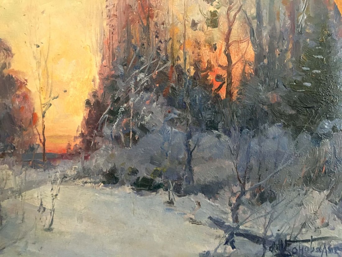 Oil painting Winter landscape Konovalyuk Fedor Zotikovich - 2