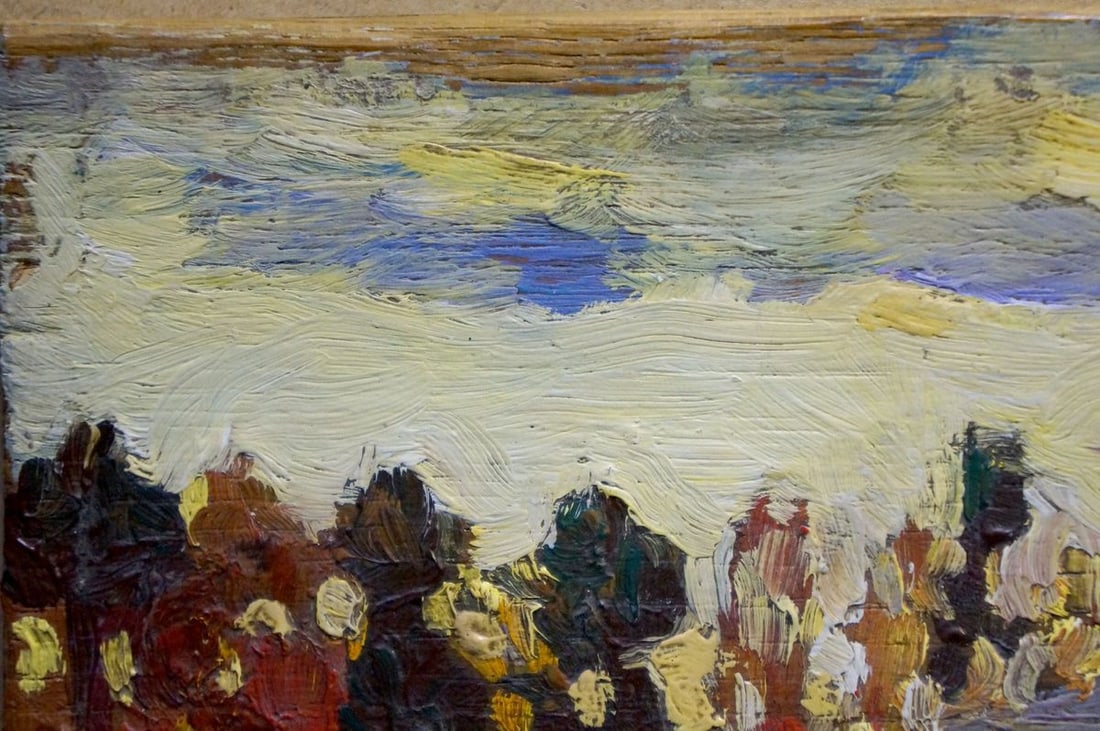 Oil painting Evening landscape - 3