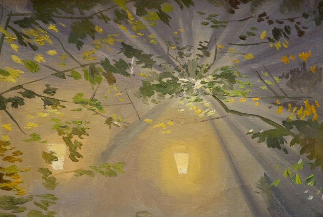 Oil painting Night park Chernikov Nikolay Vladimirovich - 4