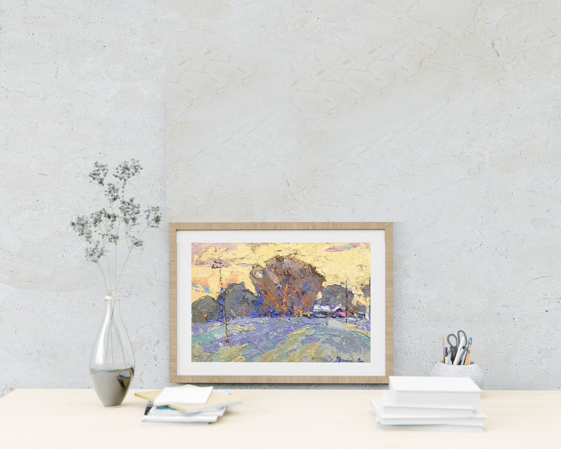 Oil painting Cold evening Kalenyuk Oksana - 2