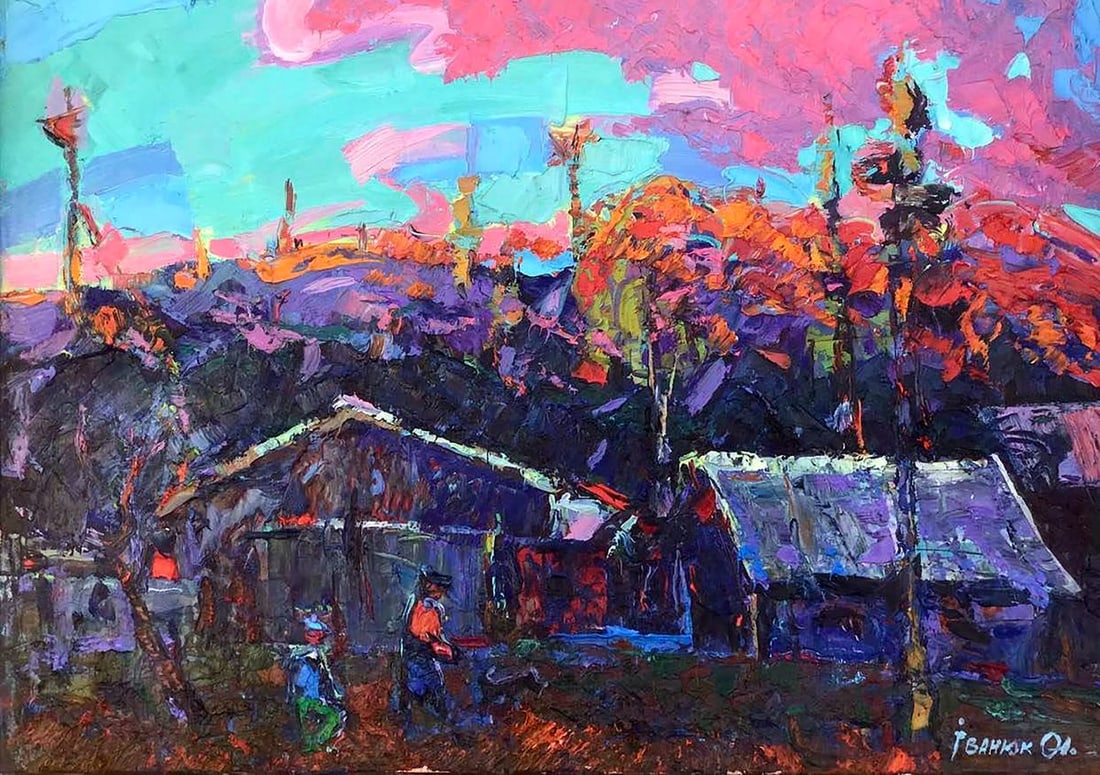 Oil painting The sun goes down Kalenyuk Alex: Title: Oil painting The sun goes down Kalenyuk Alex Description: No.Kalen 603 *** ABOUT THIS PAINTING *** * TITLE: "The sun goes down" * ARTISTS: Kalenyuk Alex * SIZE: 50x70 cm/'19.68x27.55 inches' *
