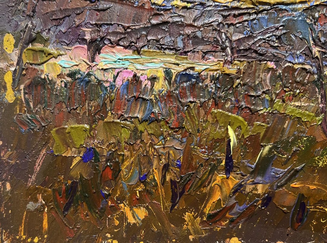 Oil painting Evening silence in the village Alex Kalenyuk - 5