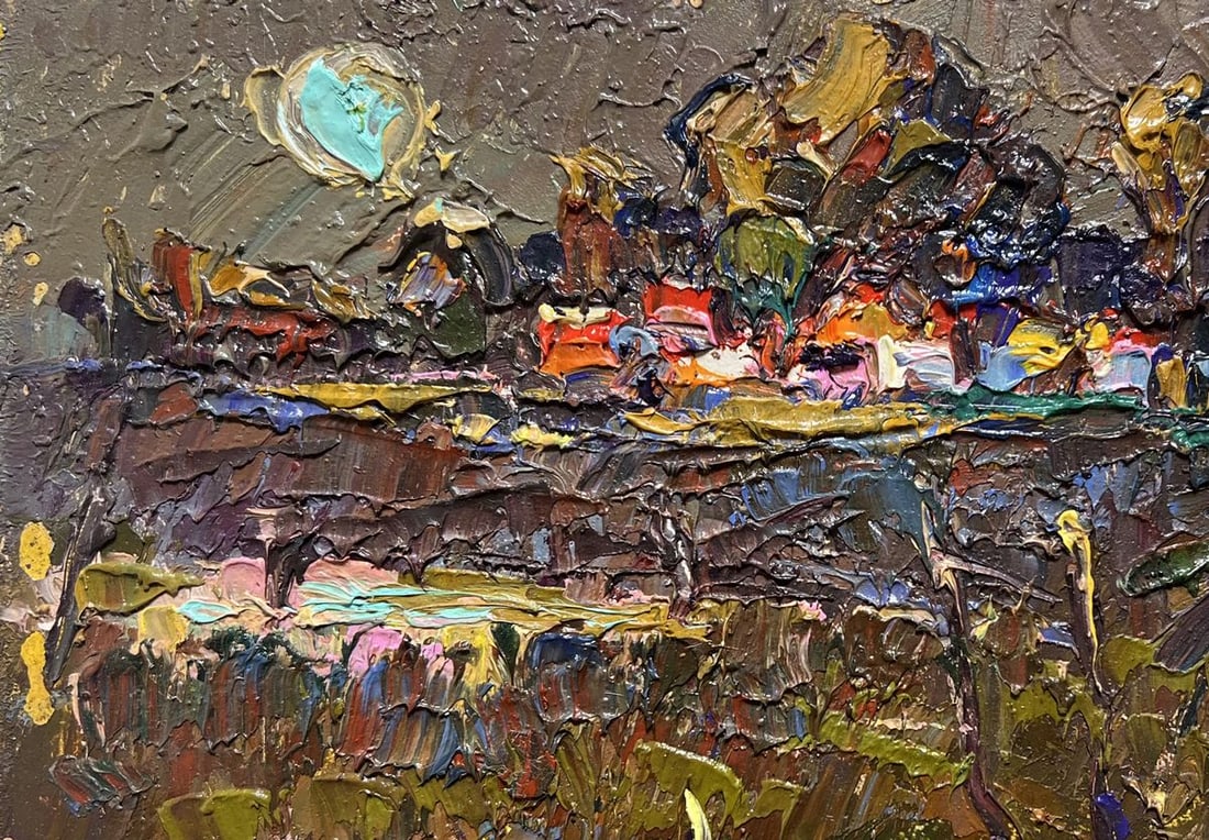 Oil painting Evening silence in the village Alex Kalenyuk - 7